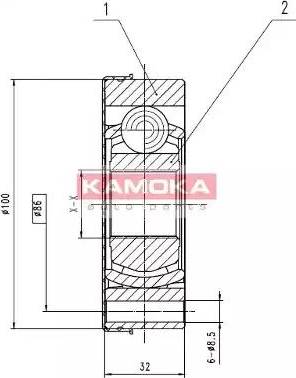 Kamoka 8094 - Šarnīru komplekts, Piedziņas vārpsta ps1.lv