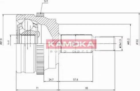 Kamoka 7090 - Šarnīru komplekts, Piedziņas vārpsta ps1.lv