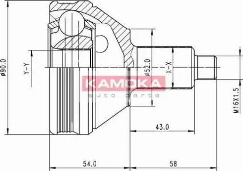 Kamoka 7086 - Šarnīru komplekts, Piedziņas vārpsta ps1.lv