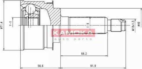 Kamoka 7022 - Šarnīru komplekts, Piedziņas vārpsta ps1.lv