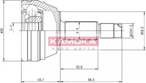 Kamoka 7126 - Šarnīru komplekts, Piedziņas vārpsta ps1.lv