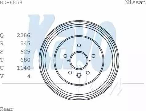 Kavo Parts BD-6858 - Bremžu trumulis ps1.lv