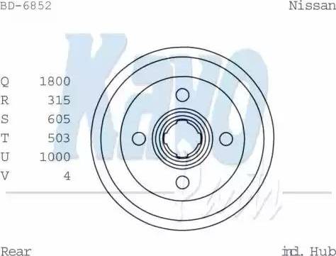 Kavo Parts BD-6852 - Bremžu trumulis ps1.lv