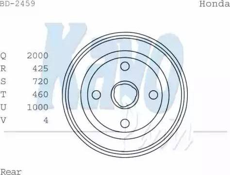 Kavo Parts BD-2459 - Bremžu trumulis ps1.lv