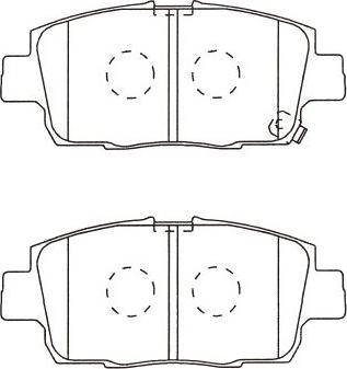 Kavo Parts BP-9144 - Bremžu uzliku kompl., Disku bremzes ps1.lv