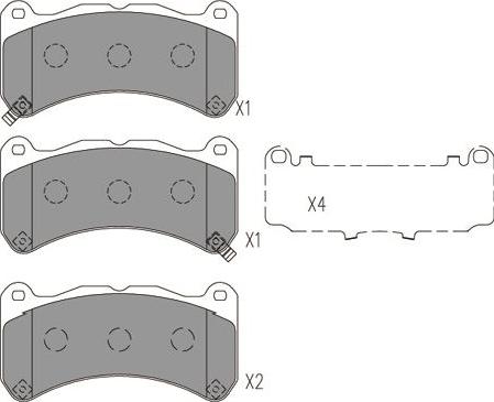 Kavo Parts BP-9157 - Bremžu uzliku kompl., Disku bremzes ps1.lv