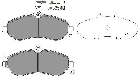 Kavo Parts BP-9162 - Bremžu uzliku kompl., Disku bremzes ps1.lv