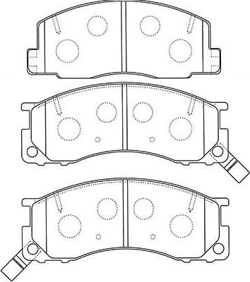 Kavo Parts BP-9123 - Bremžu uzliku kompl., Disku bremzes ps1.lv