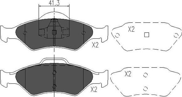 Kavo Parts BP-4585 - Bremžu uzliku kompl., Disku bremzes ps1.lv