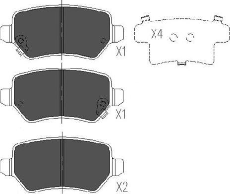 Kavo Parts BP-4029 - Bremžu uzliku kompl., Disku bremzes ps1.lv