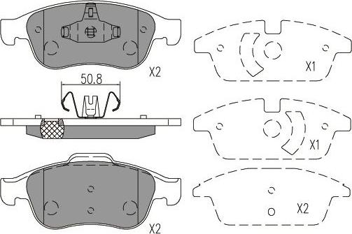 Kavo Parts BP-6639 - Bremžu uzliku kompl., Disku bremzes ps1.lv