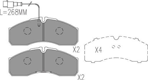 Kavo Parts BP-6630 - Bremžu uzliku kompl., Disku bremzes ps1.lv