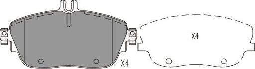 Kavo Parts BP-6638 - Bremžu uzliku kompl., Disku bremzes ps1.lv