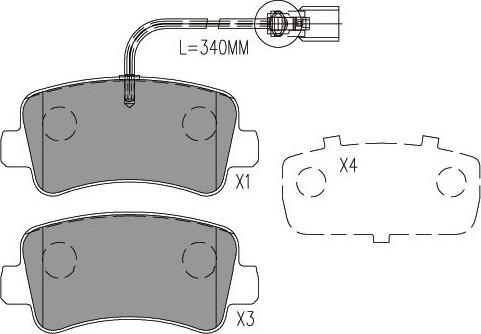 Kavo Parts BP-6629 - Bremžu uzliku kompl., Disku bremzes ps1.lv