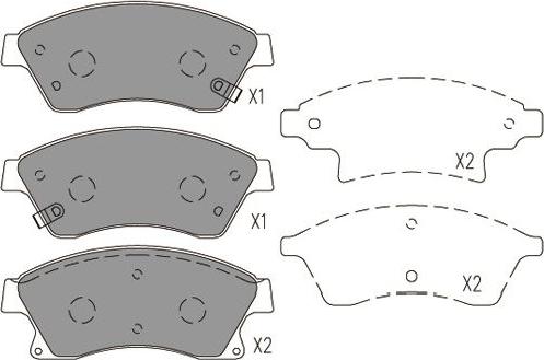 Kavo Parts KBP-1016 - Bremžu uzliku kompl., Disku bremzes ps1.lv