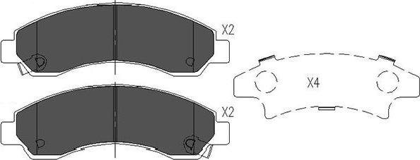 Kavo Parts KBP-3514 - Bremžu uzliku kompl., Disku bremzes ps1.lv