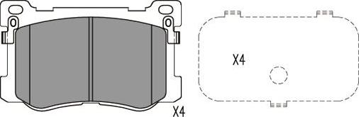 Kavo Parts BP-3057 - Bremžu uzliku kompl., Disku bremzes ps1.lv