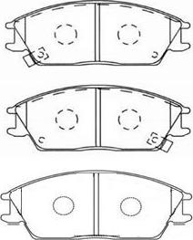 Kavo Parts BP-3004 - Bremžu uzliku kompl., Disku bremzes ps1.lv