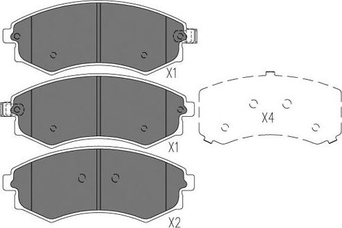 Kavo Parts BP-7508 - Bremžu uzliku kompl., Disku bremzes ps1.lv