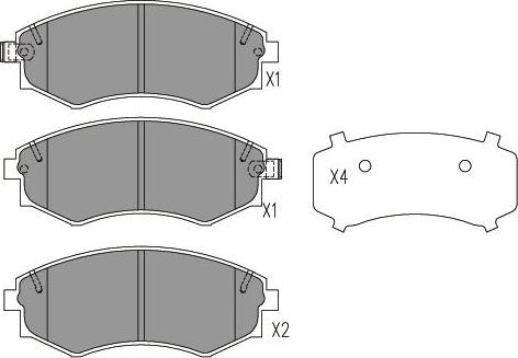 Kavo Parts BP-7502 - Bremžu uzliku kompl., Disku bremzes ps1.lv