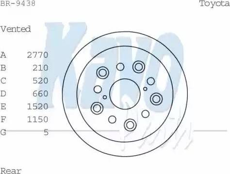 Kavo Parts BR-9438 - Bremžu diski ps1.lv