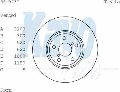 Kavo Parts BR-9437 - Bremžu diski ps1.lv