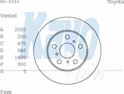 Kavo Parts BR-9344 - Bremžu diski ps1.lv