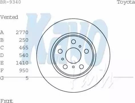 Kavo Parts BR-9340 - Bremžu diski ps1.lv