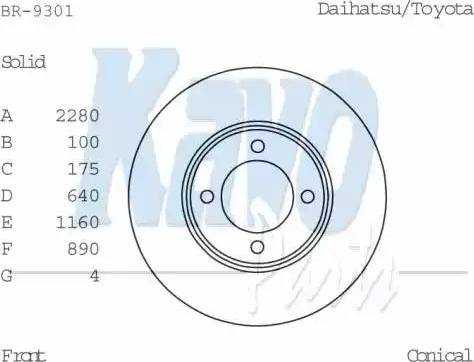 Kavo Parts BR-9301 - Bremžu diski ps1.lv