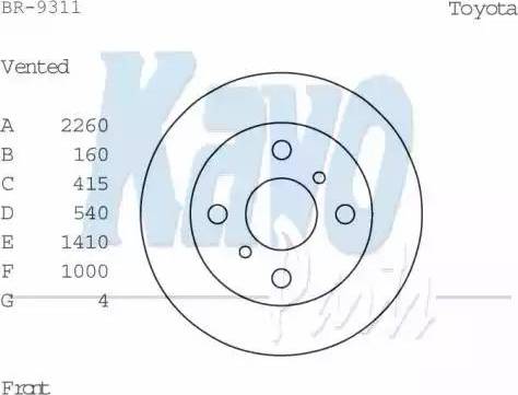 Kavo Parts BR-9311 - Bremžu diski ps1.lv