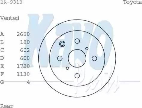 Kavo Parts BR-9318 - Bremžu diski ps1.lv