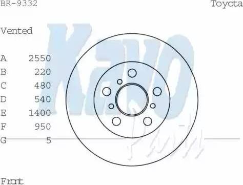 Kavo Parts BR-9332 - Bremžu diski ps1.lv