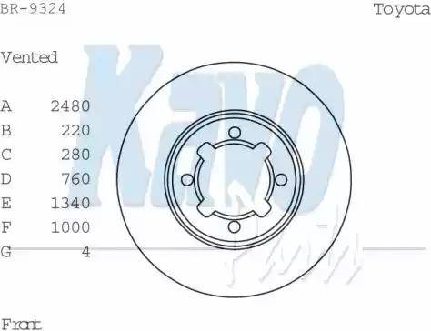 Kavo Parts BR-9324 - Bremžu diski ps1.lv