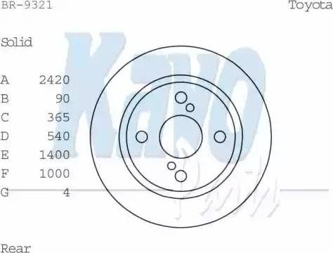 Kavo Parts BR-9321 - Bremžu diski ps1.lv