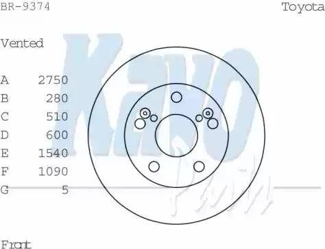 Kavo Parts BR-9374 - Bremžu diski ps1.lv