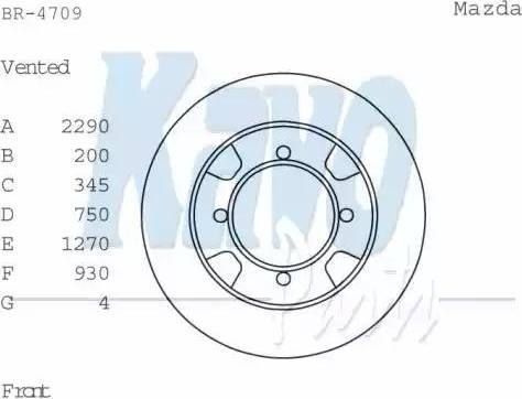 Kavo Parts BR-4709 - Bremžu diski ps1.lv