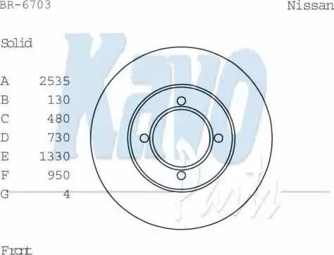 Kavo Parts BR-6703 - Bremžu diski ps1.lv