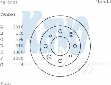 Kavo Parts BR-2204 - Bremžu diski ps1.lv