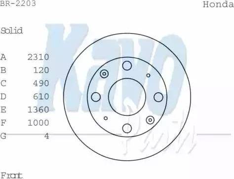 Kavo Parts BR-2203 - Bremžu diski ps1.lv