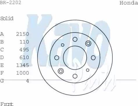 Kavo Parts BR-2202 - Bremžu diski ps1.lv