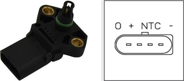 Kavo Parts EMS-5502 - Devējs, Spiediens ieplūdes traktā ps1.lv