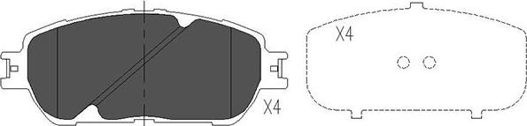 Kavo Parts KBP-9090 - Bremžu uzliku kompl., Disku bremzes ps1.lv