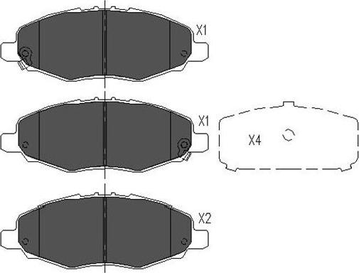 Kavo Parts KBP-9093 - Bremžu uzliku kompl., Disku bremzes ps1.lv