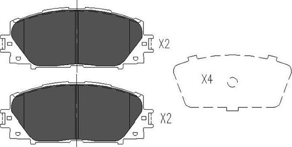 Kavo Parts KBP-9097 - Bremžu uzliku kompl., Disku bremzes ps1.lv