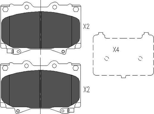 Kavo Parts KBP-9049 - Bremžu uzliku kompl., Disku bremzes ps1.lv