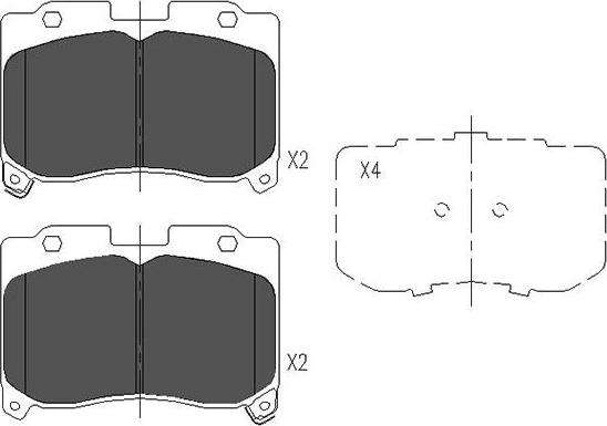 Kavo Parts KBP-9045 - Bremžu uzliku kompl., Disku bremzes ps1.lv