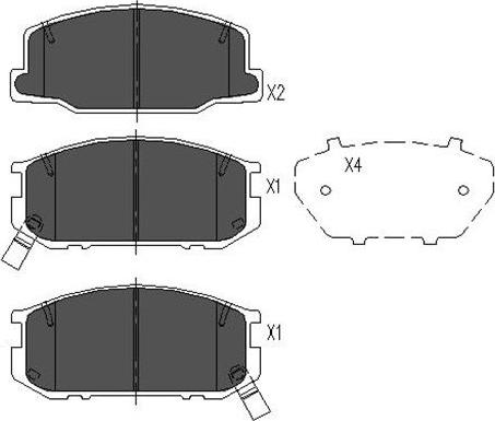 Kavo Parts KBP-9041 - Bremžu uzliku kompl., Disku bremzes ps1.lv