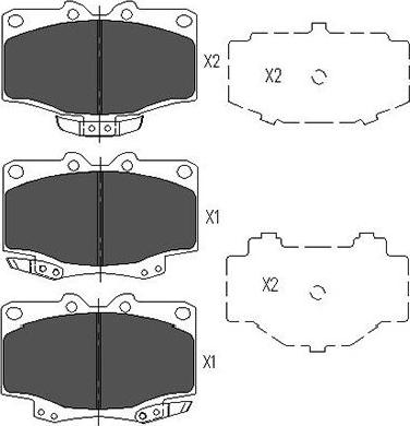 Kavo Parts KBP-9048 - Bremžu uzliku kompl., Disku bremzes ps1.lv