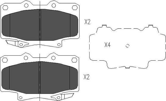 Kavo Parts KBP-9043 - Bremžu uzliku kompl., Disku bremzes ps1.lv