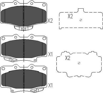 Kavo Parts KBP-9047 - Bremžu uzliku kompl., Disku bremzes ps1.lv